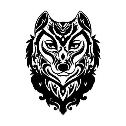 Wolf Head Ornament Forest Animal Predator Wall Decals Pvc Store Decoration