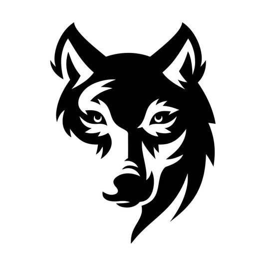 Wall Decals Paster Paper Wolf Head Tribal Wild Animal Predator Removable Without Leaving Glue