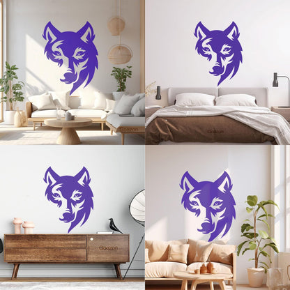 Wall Decals Paster Paper Wolf Head Tribal Wild Animal Predator Removable Without Leaving Glue