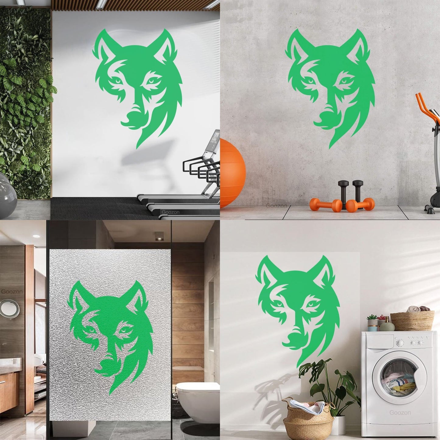 Wall Decals Paster Paper Wolf Head Tribal Wild Animal Predator Removable Without Leaving Glue