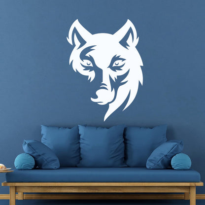 Wall Decals Paster Paper Wolf Head Tribal Wild Animal Predator Removable Without Leaving Glue