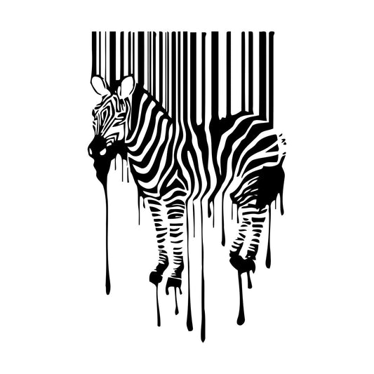 Zebra Animal Modern Engraving Decals Equipped With Transfer Film Kit