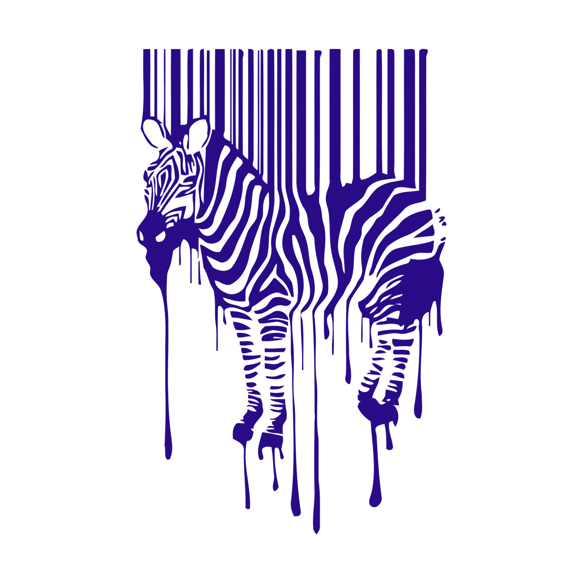 Zebra Animal Modern Engraving Decals Equipped With Transfer Film Kit