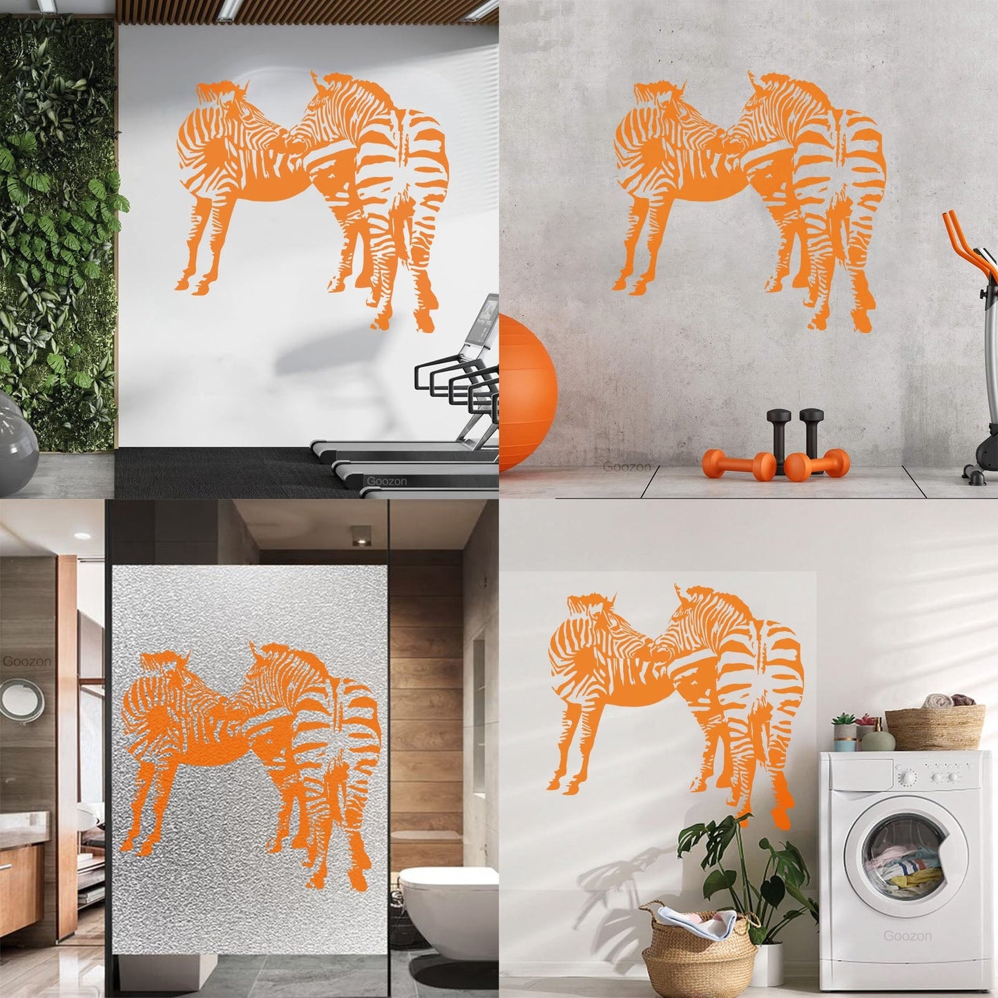 Mural And Wall Vinyl Decal Zebras African Animals Kids Easy Installation