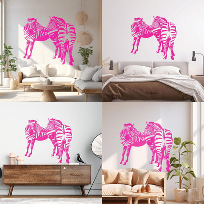 Mural And Wall Vinyl Decal Zebras African Animals Kids Easy Installation