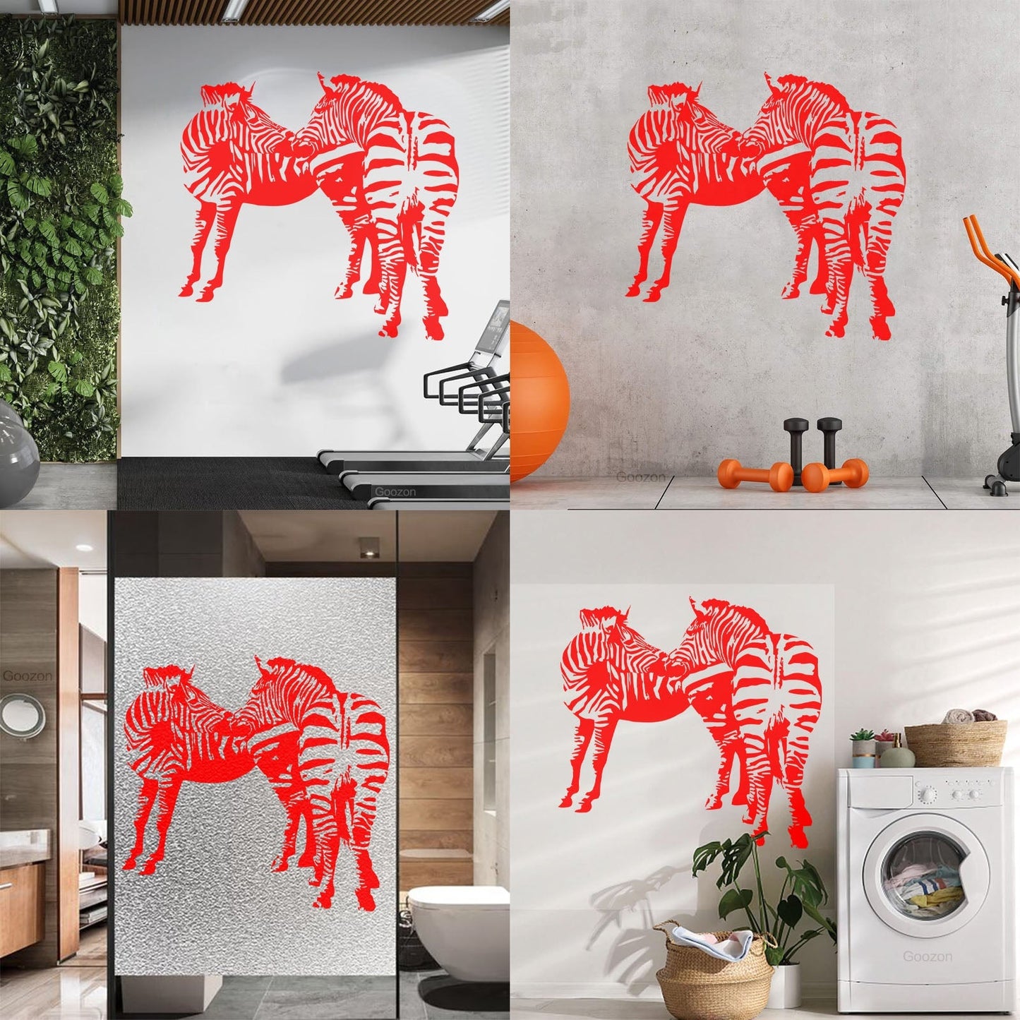 Mural And Wall Vinyl Decal Zebras African Animals Kids Easy Installation