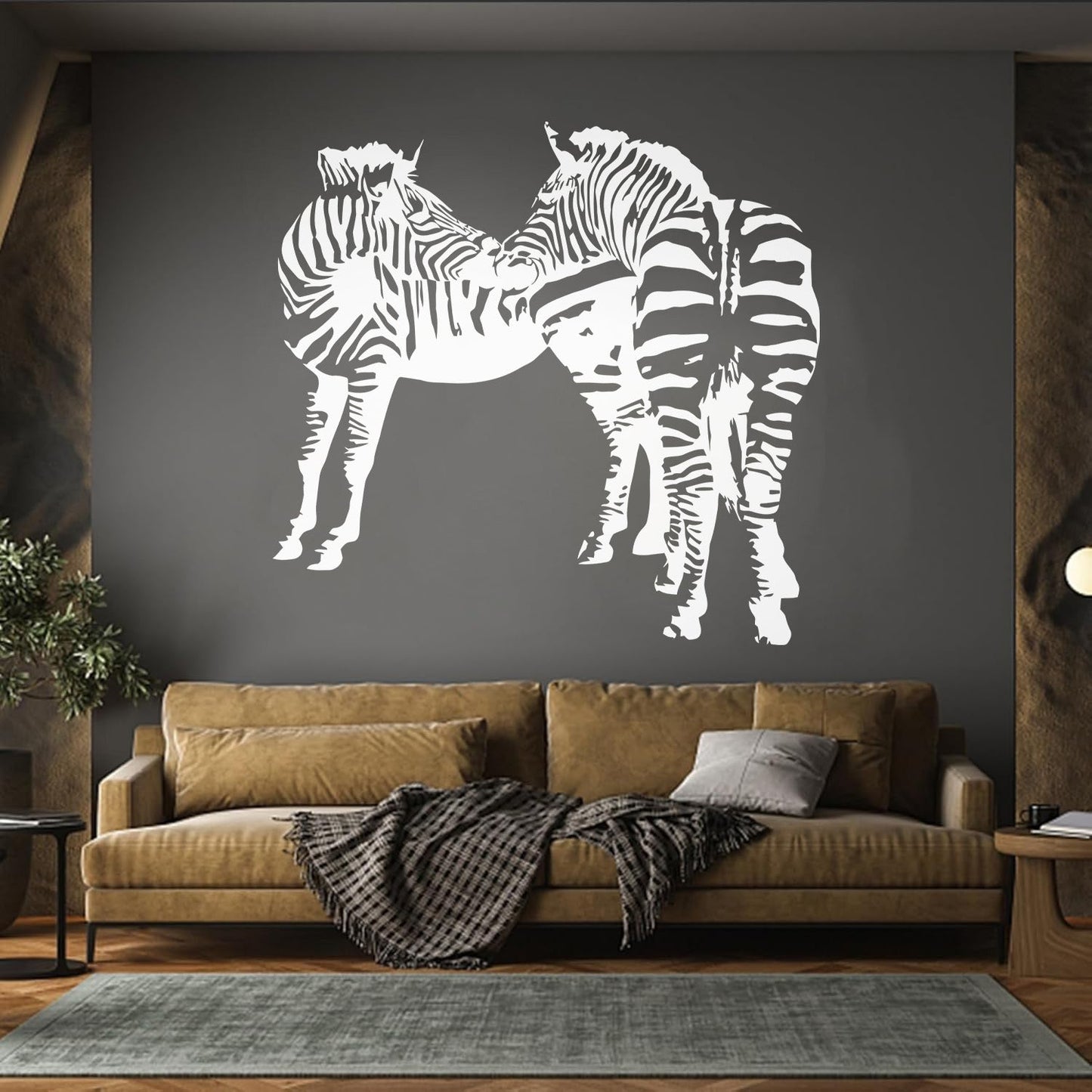Mural And Wall Vinyl Decal Zebras African Animals Kids Easy Installation