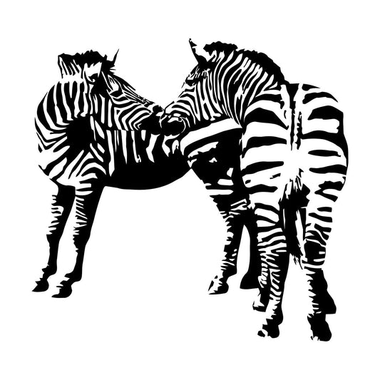 Mural And Wall Vinyl Decal Zebras African Animals Kids Easy Installation