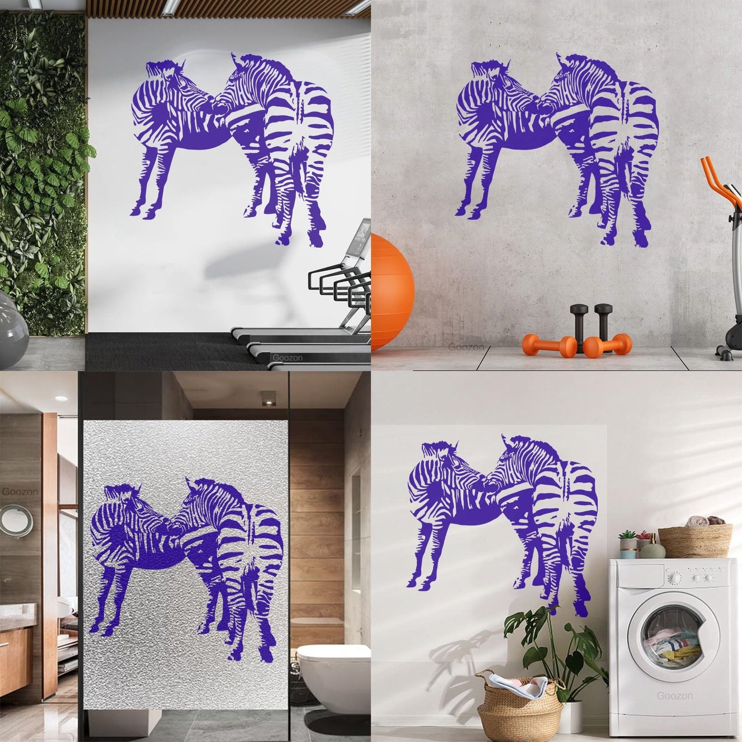 Mural And Wall Vinyl Decal Zebras African Animals Kids Easy Installation