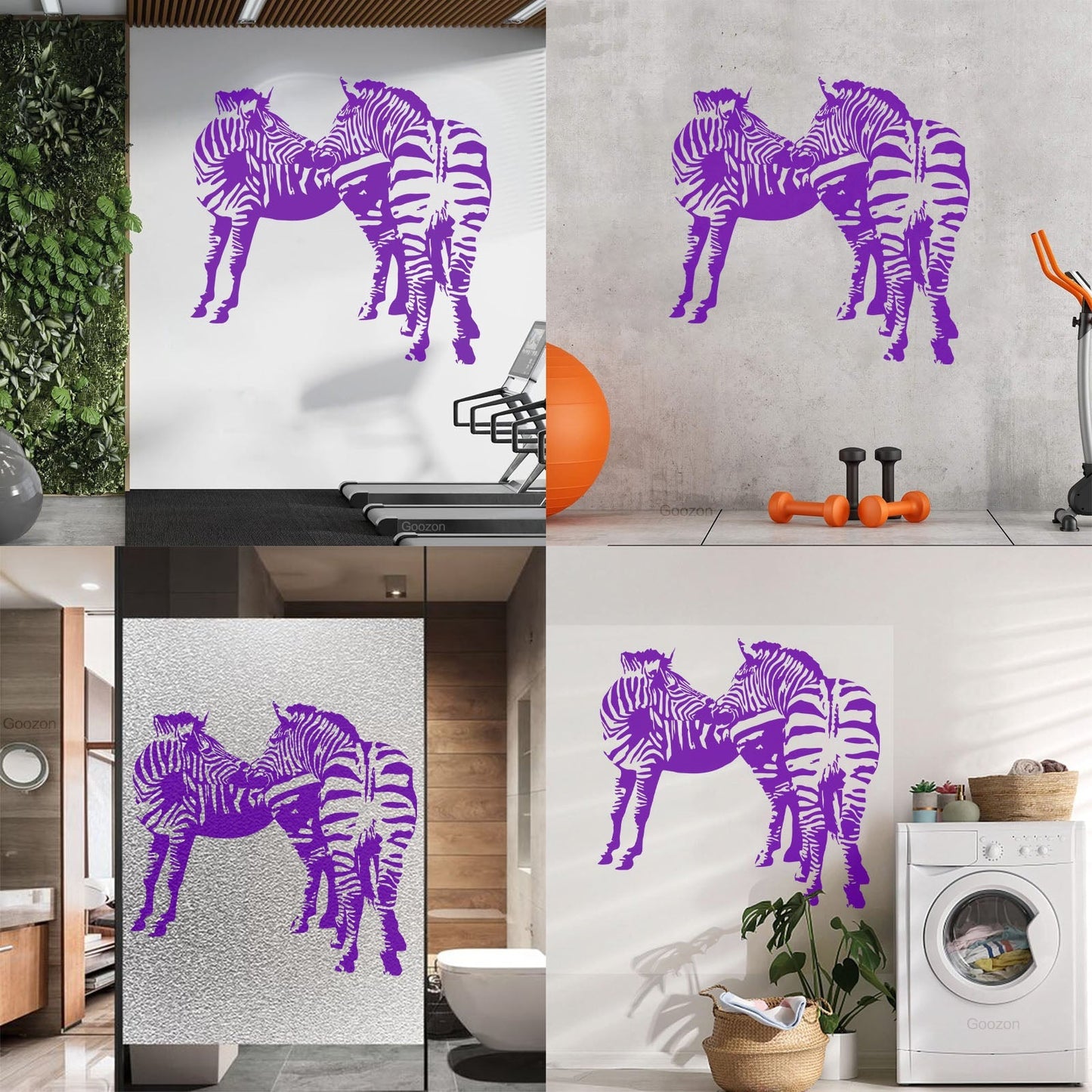 Mural And Wall Vinyl Decal Zebras African Animals Kids Easy Installation