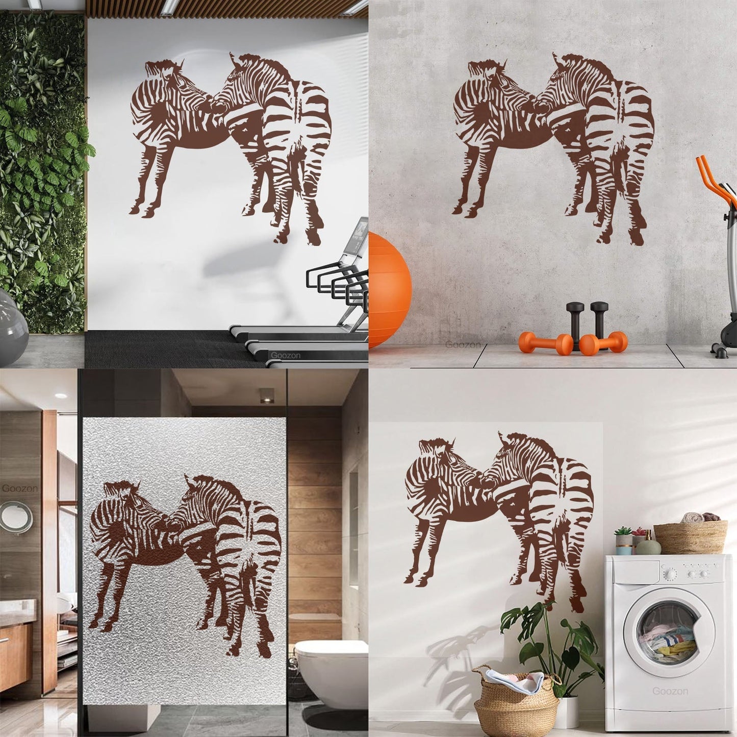 Mural And Wall Vinyl Decal Zebras African Animals Kids Easy Installation