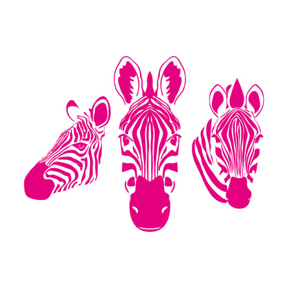 Wall Stickers Paster Paper Zebras Head African Animals Zoo Art Mural Painting