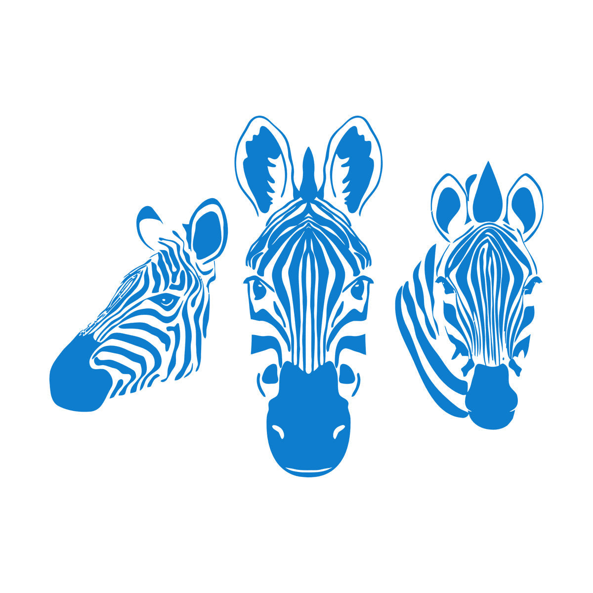 Wall Stickers Paster Paper Zebras Head African Animals Zoo Art Mural Painting