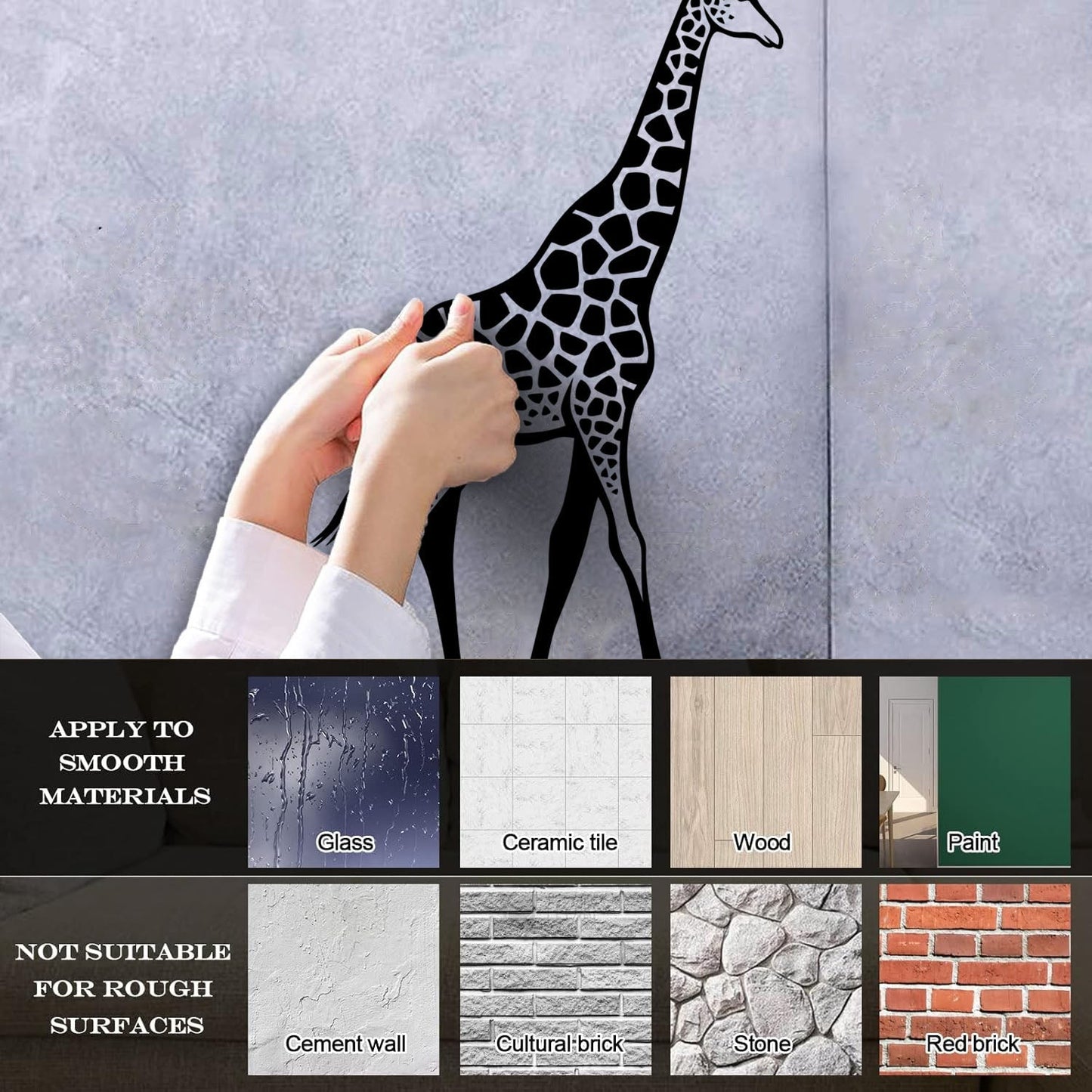 Wall Vinyl Sticker Decor Zoo Giraffe African Animals Children'S Kids Multiple Size Options