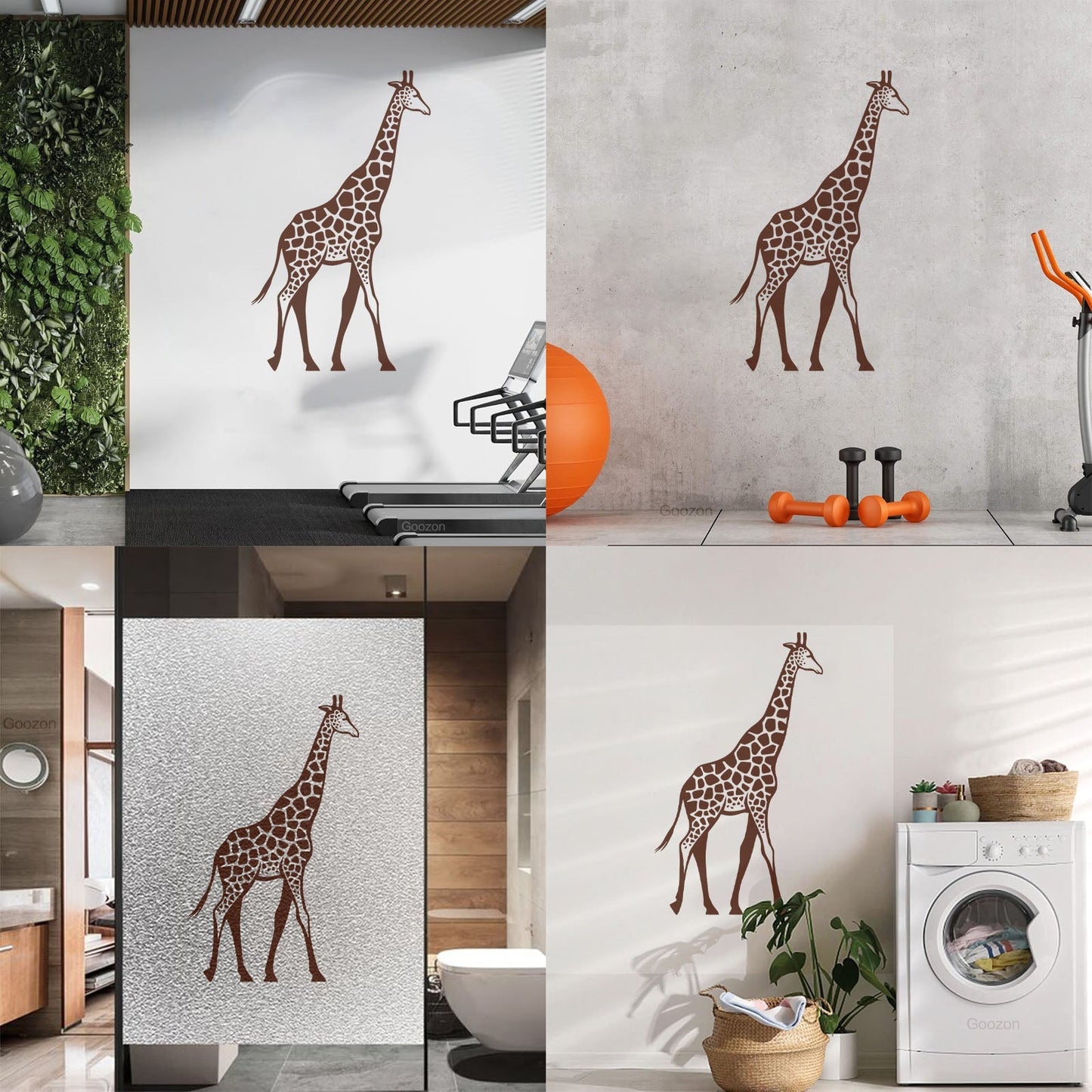 Wall Vinyl Sticker Decor Zoo Giraffe African Animals Children'S Kids Multiple Size Options