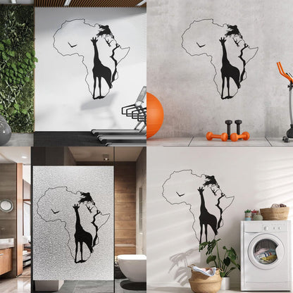 Engraving Stickers Africa African Giraffe Wild Animals Savanna Home Decoa Art Decoration