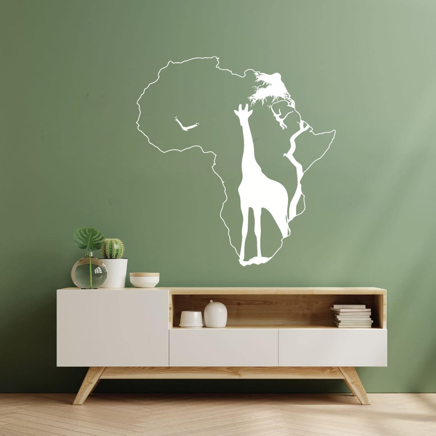 Engraving Stickers Africa African Giraffe Wild Animals Savanna Home Decoa Art Decoration