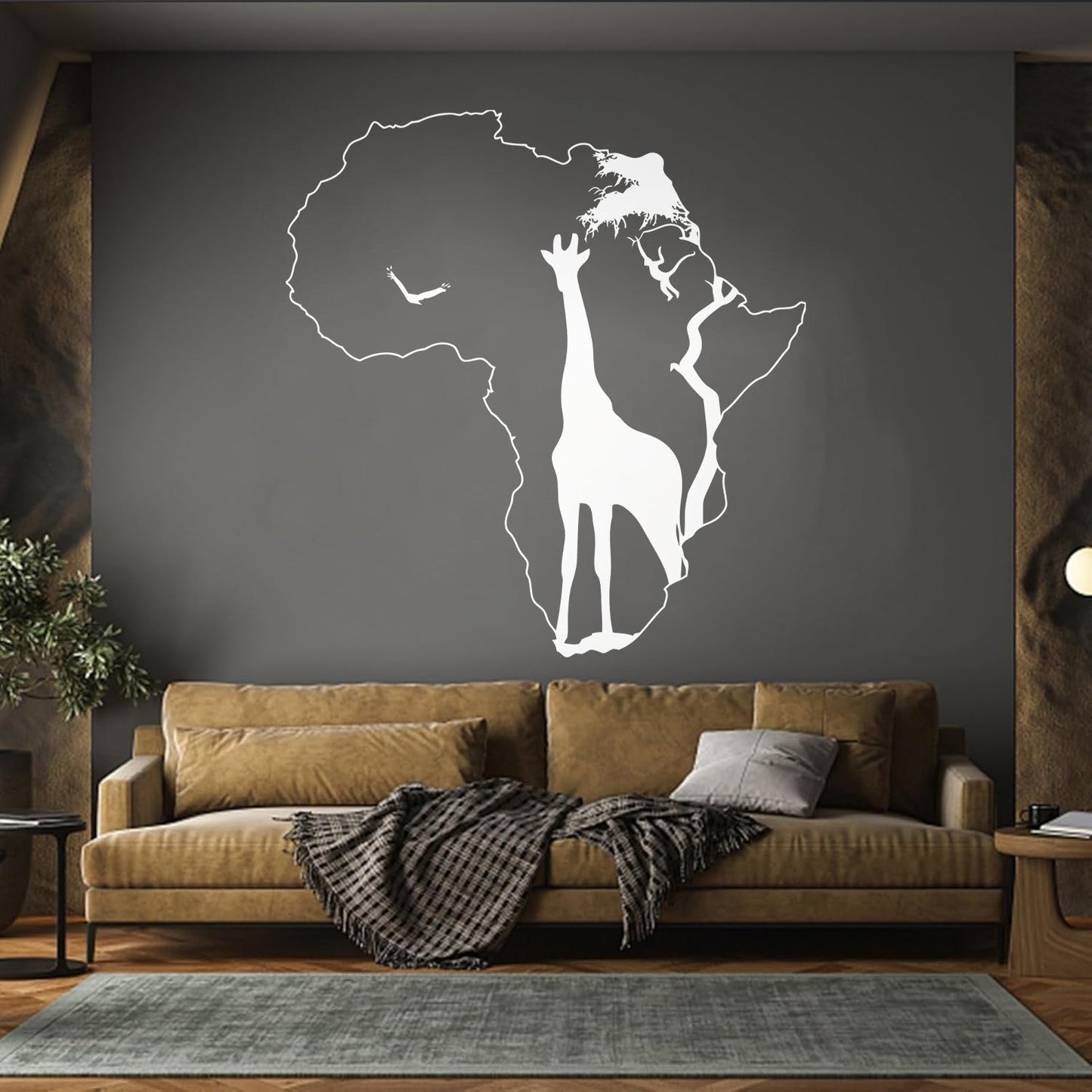 Engraving Stickers Africa African Giraffe Wild Animals Savanna Home Decoa Art Decoration