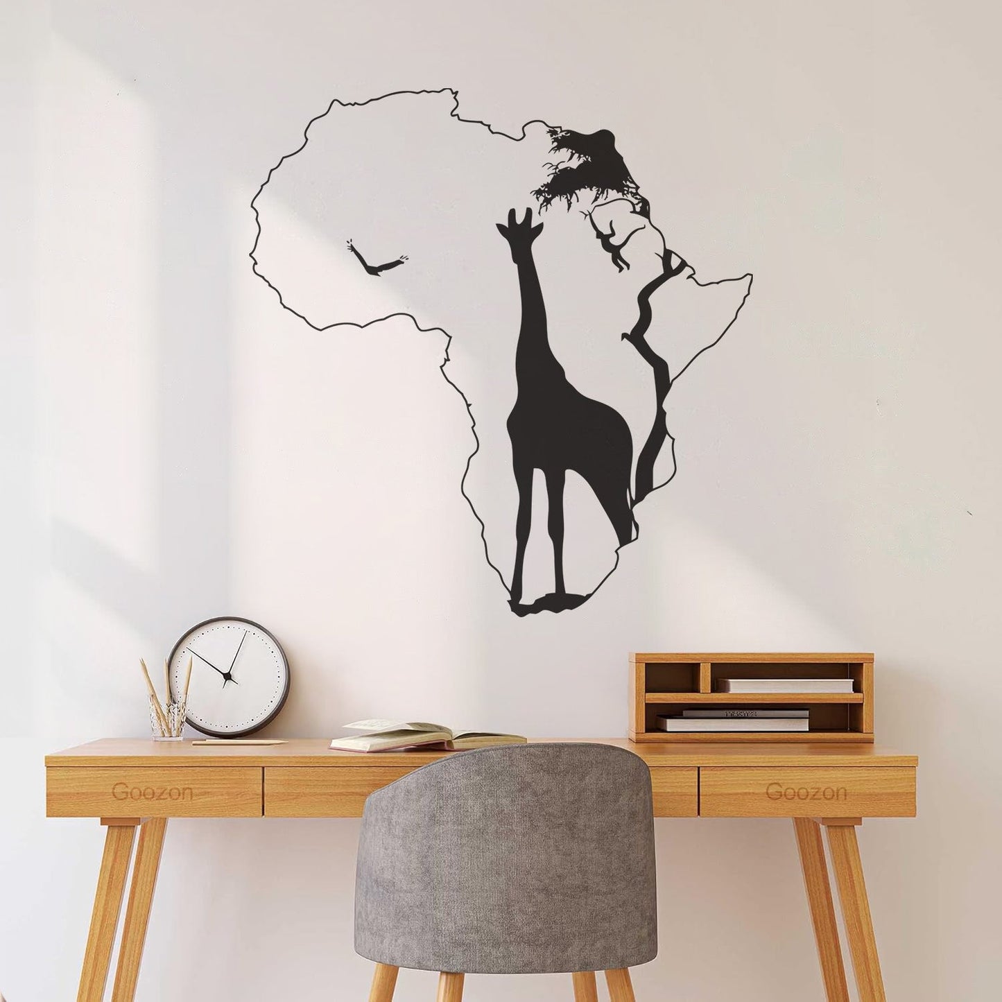 Engraving Stickers Africa African Giraffe Wild Animals Savanna Home Decoa Art Decoration
