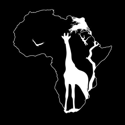 Engraving Stickers Africa African Giraffe Wild Animals Savanna Home Decoa Art Decoration