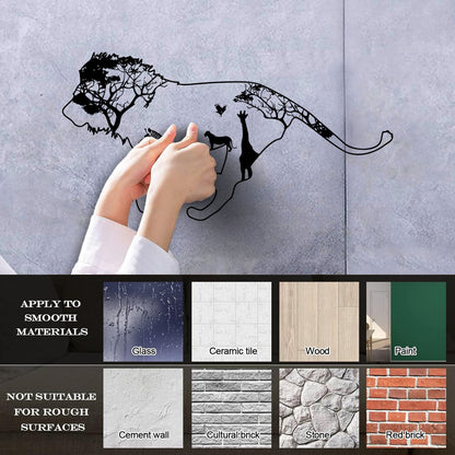 Wall Decals Pvc Lion Zebra Tree Tiger Animal Jungle Home Car Body Decoration