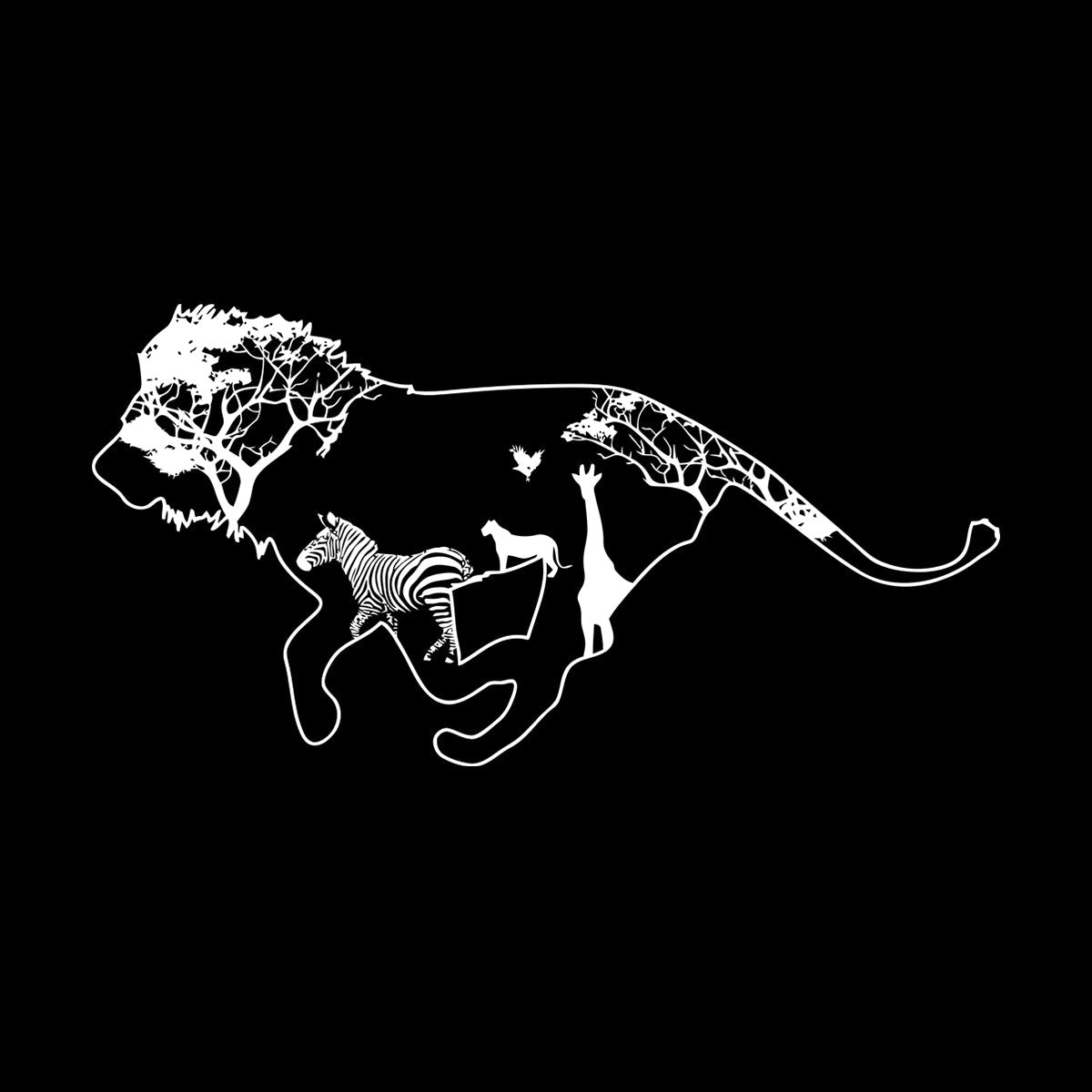 Wall Decals Pvc Lion Zebra Tree Tiger Animal Jungle Home Car Body Decoration