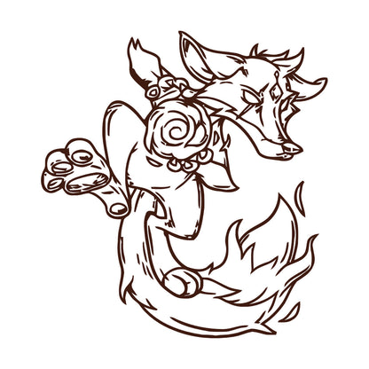 Wall Decals Pvc Animal Fox Fantastic Cartoon Fiery Can Modify And Add Information