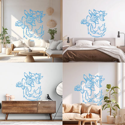 Wall Decals Pvc Animal Fox Fantastic Cartoon Fiery Can Modify And Add Information