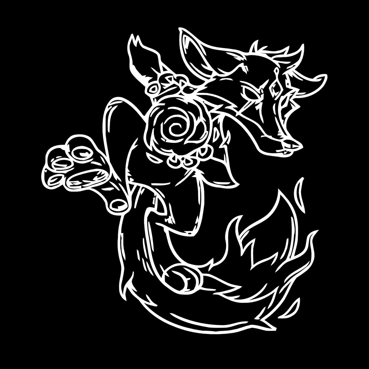 Wall Decals Pvc Animal Fox Fantastic Cartoon Fiery Can Modify And Add Information