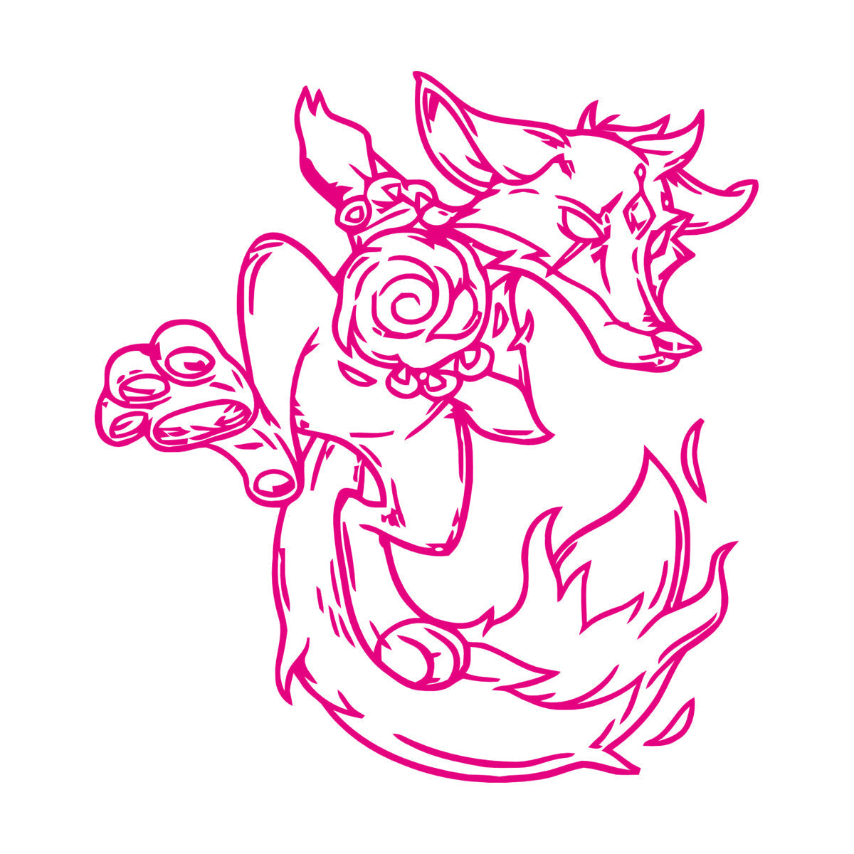 Wall Decals Pvc Animal Fox Fantastic Cartoon Fiery Can Modify And Add Information