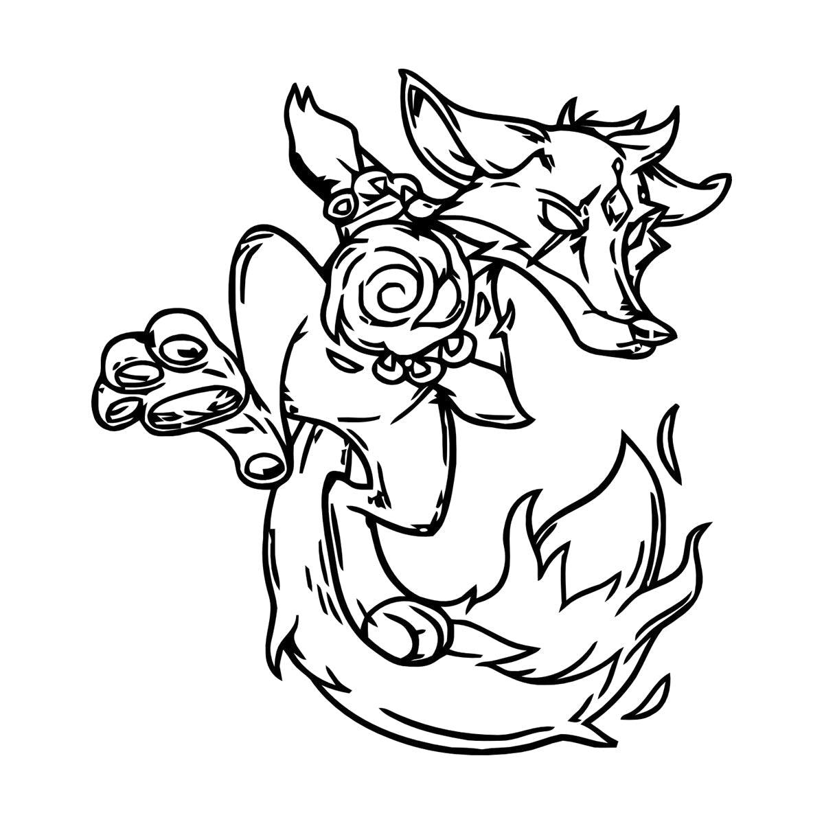 Wall Decals Pvc Animal Fox Fantastic Cartoon Fiery Can Modify And Add Information