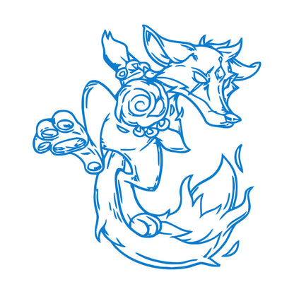 Wall Decals Pvc Animal Fox Fantastic Cartoon Fiery Can Modify And Add Information