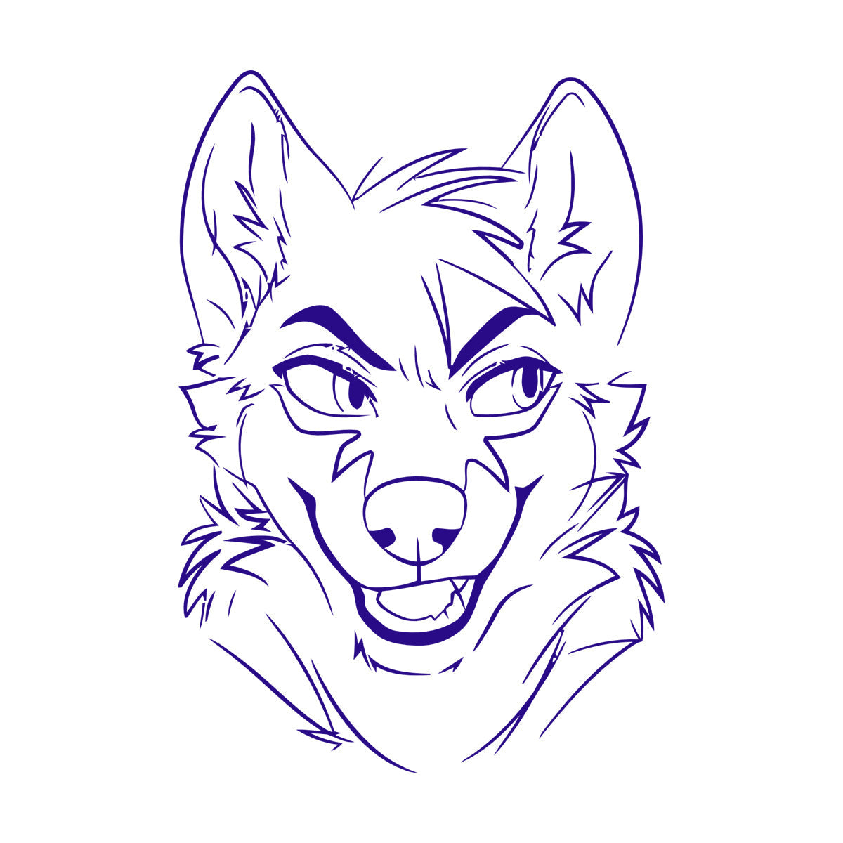 Lettering Stickers Animal Fox Sly Head Mimicry Face Art Decoration