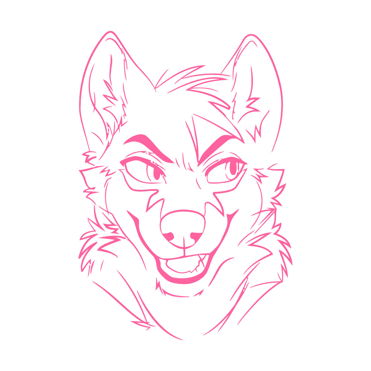 Lettering Stickers Animal Fox Sly Head Mimicry Face Art Decoration