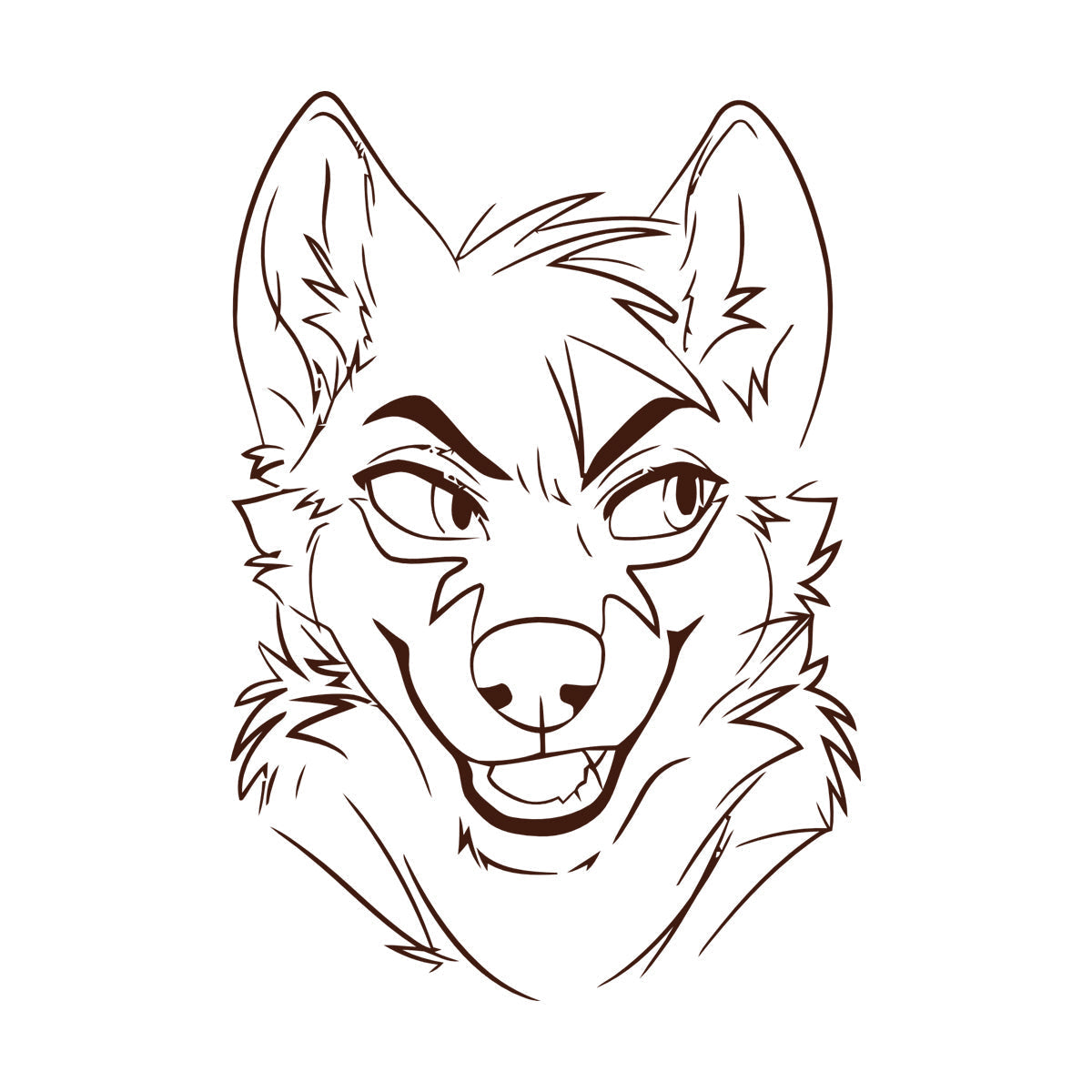 Lettering Stickers Animal Fox Sly Head Mimicry Face Art Decoration