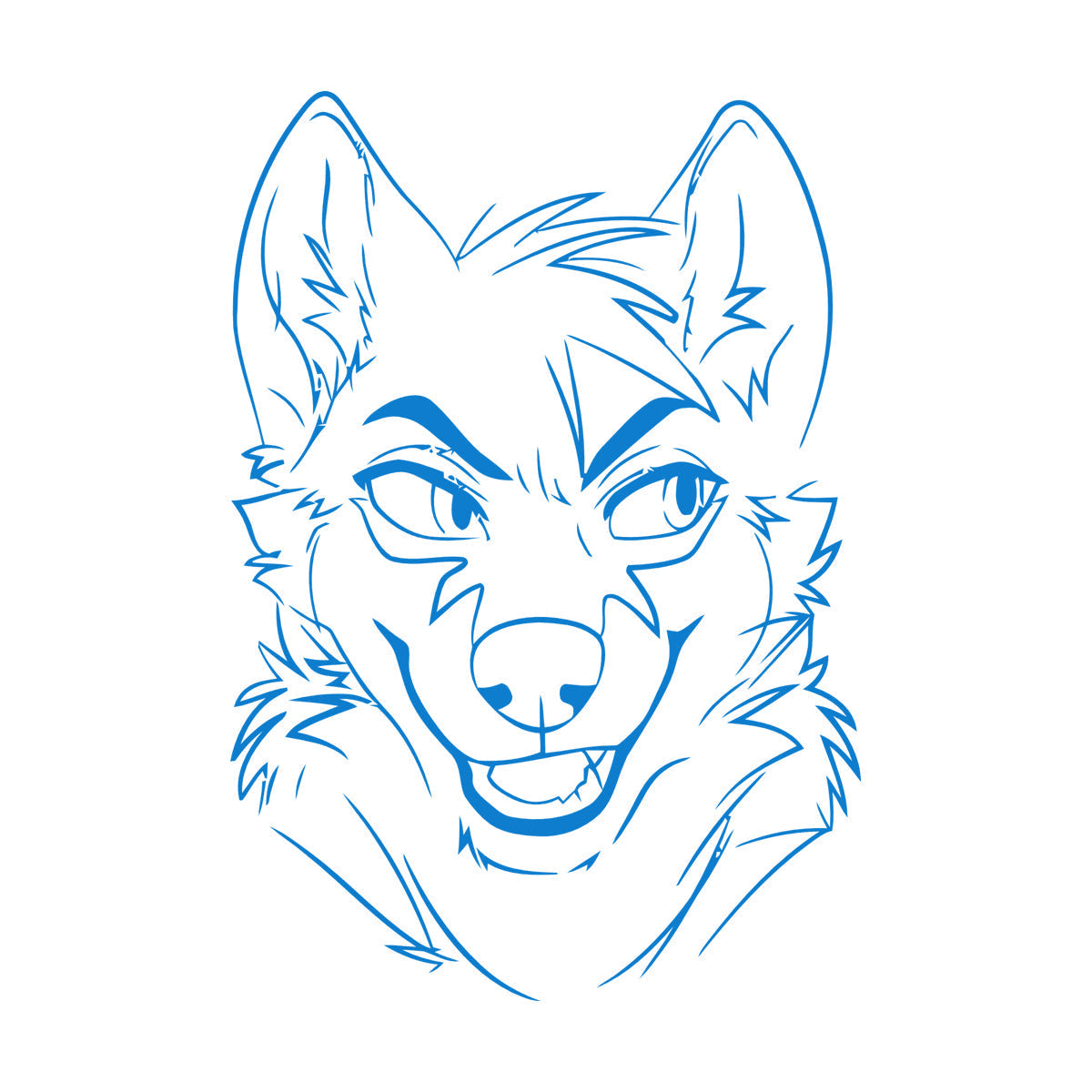 Lettering Stickers Animal Fox Sly Head Mimicry Face Art Decoration