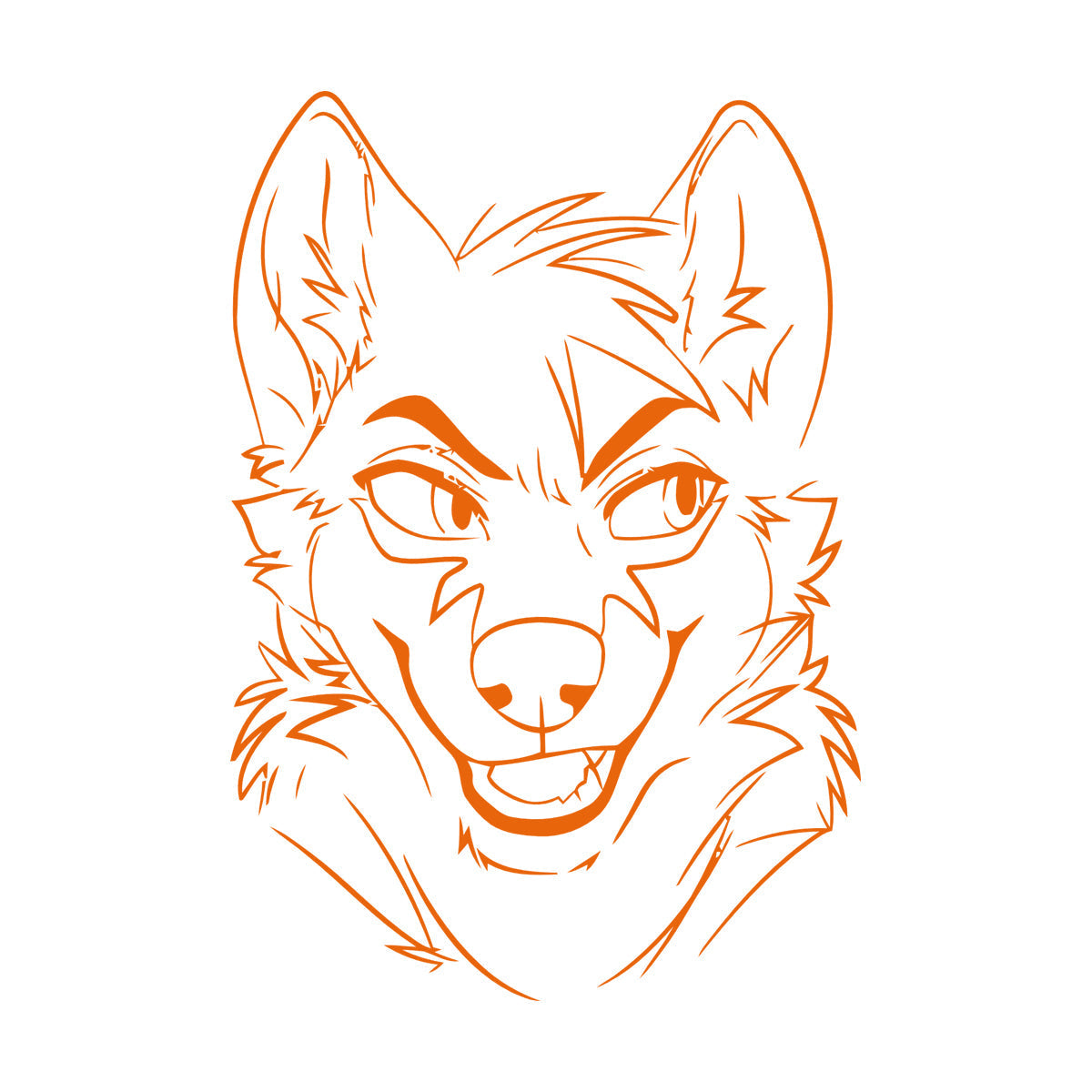 Lettering Stickers Animal Fox Sly Head Mimicry Face Art Decoration