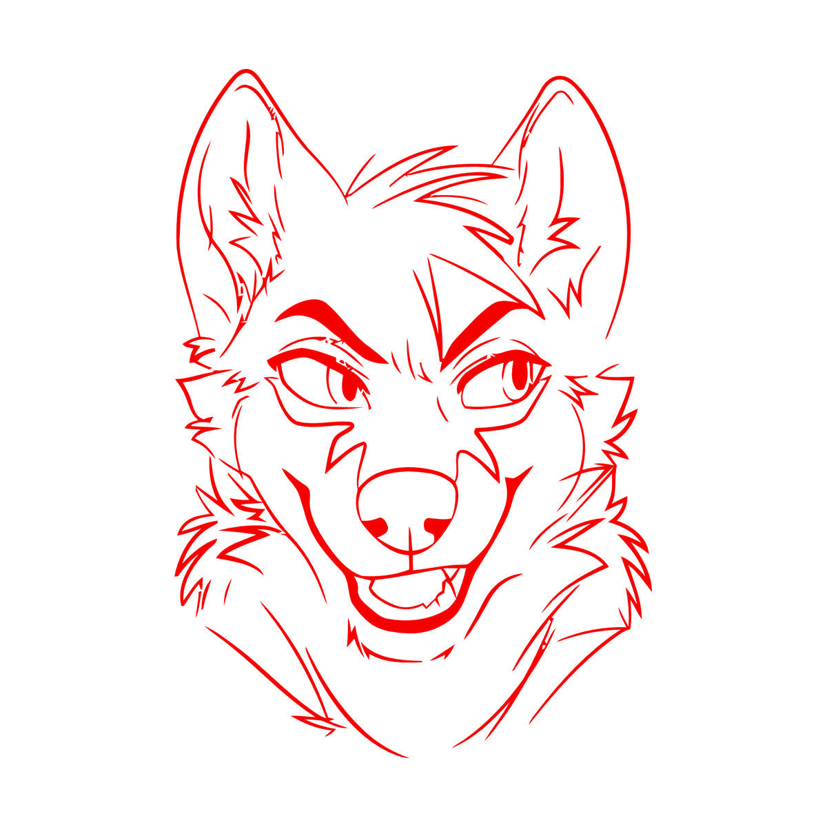 Lettering Stickers Animal Fox Sly Head Mimicry Face Art Decoration