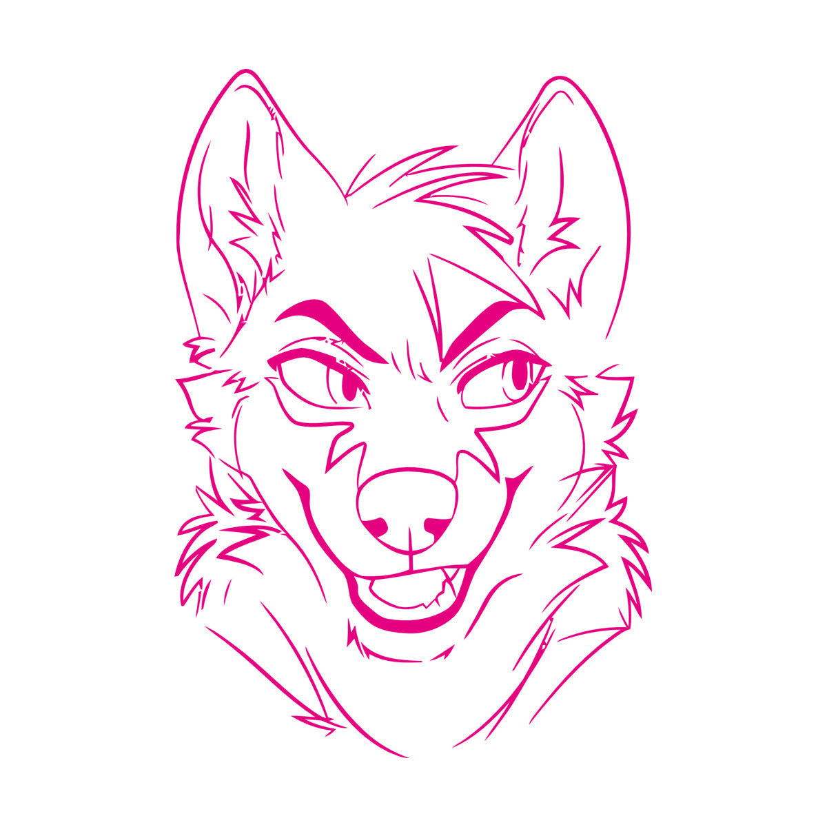 Lettering Stickers Animal Fox Sly Head Mimicry Face Art Decoration