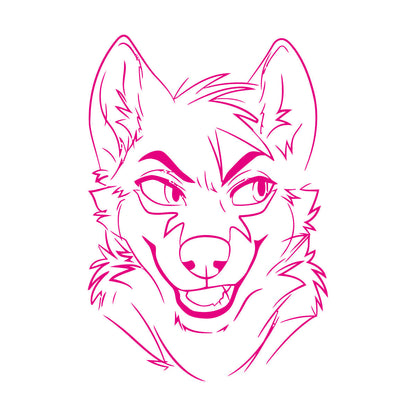 Lettering Stickers Animal Fox Sly Head Mimicry Face Art Decoration