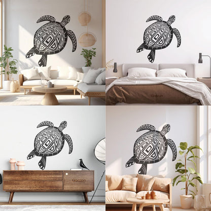 Wall Decals Paster Paper Animal Turtle Tortoise Ornament Tribal Multiple Size Options