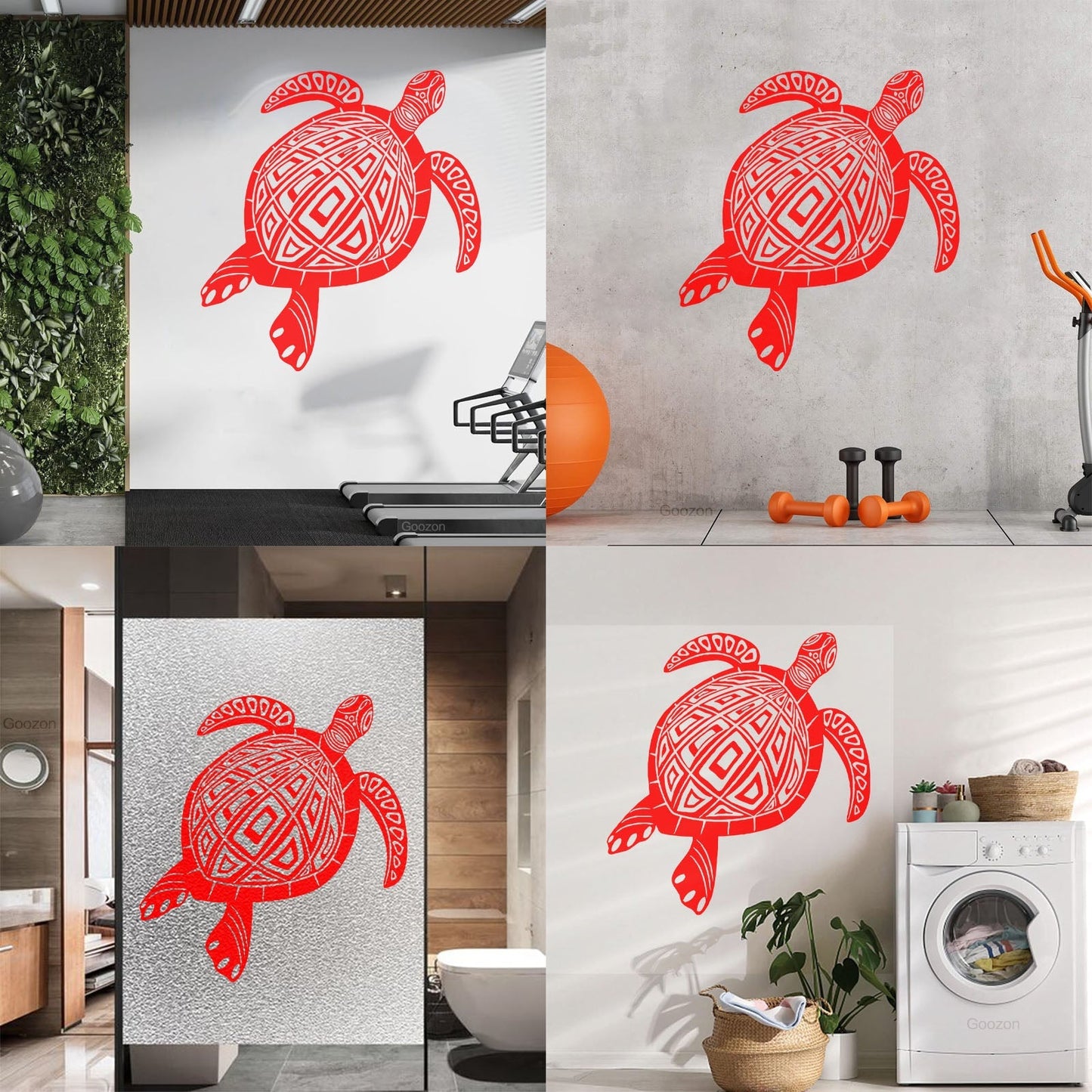 Wall Decals Paster Paper Animal Turtle Tortoise Ornament Tribal Multiple Size Options