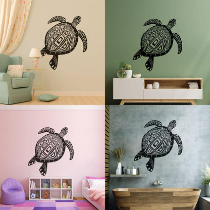 Wall Decals Paster Paper Animal Turtle Tortoise Ornament Tribal Multiple Size Options