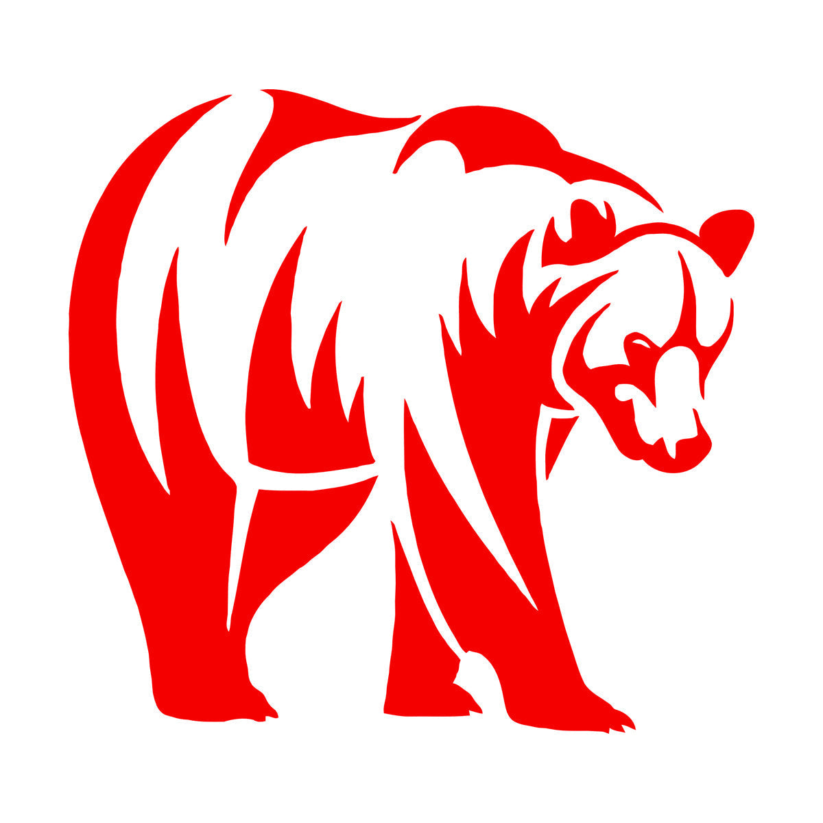 Engraving Decals Brown Bear Animal Predator Taiga Forest Strong Waterproof