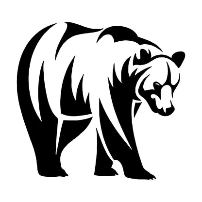 Engraving Decals Brown Bear Animal Predator Taiga Forest Strong Waterproof