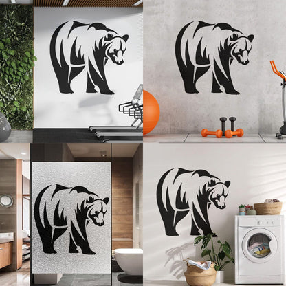 Engraving Decals Brown Bear Animal Predator Taiga Forest Strong Waterproof
