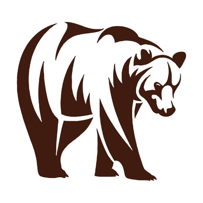 Engraving Decals Brown Bear Animal Predator Taiga Forest Strong Waterproof