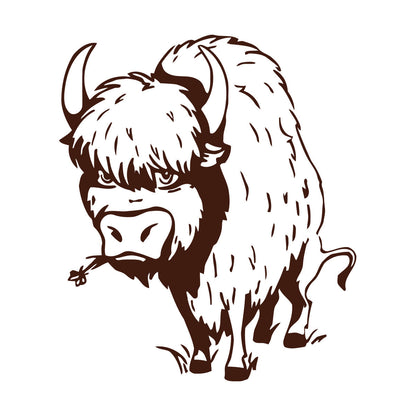 Mural And Wall Vinyl Decal Bull Animal Cow Buffalo Horns Hoof It Won'T Fall Off