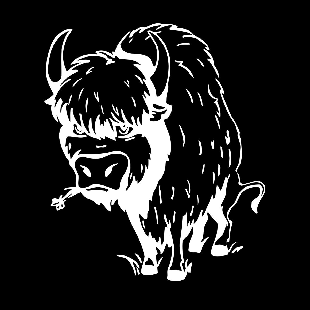 Mural And Wall Vinyl Decal Bull Animal Cow Buffalo Horns Hoof It Won'T Fall Off