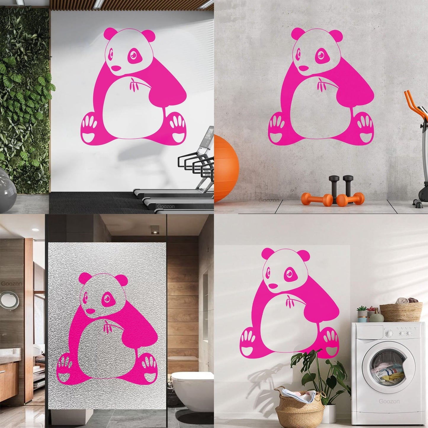 Engraving Stickers Cute Panda Animal S Wall Beautification